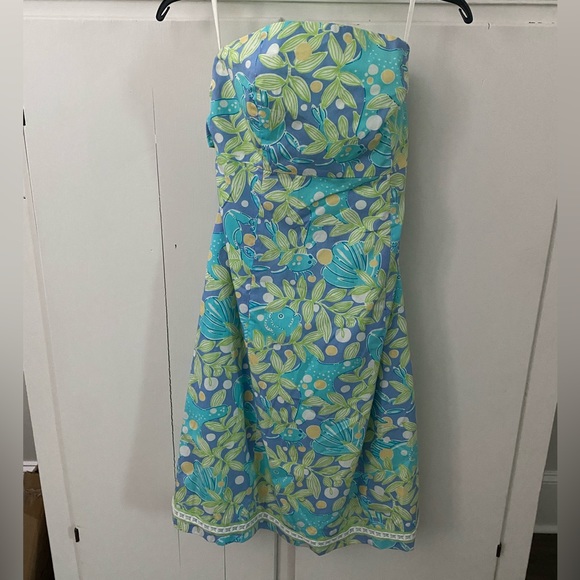 Lilly Pulitzer Dresses & Skirts - Vintage Lilly Pulitzer white label strapless dress